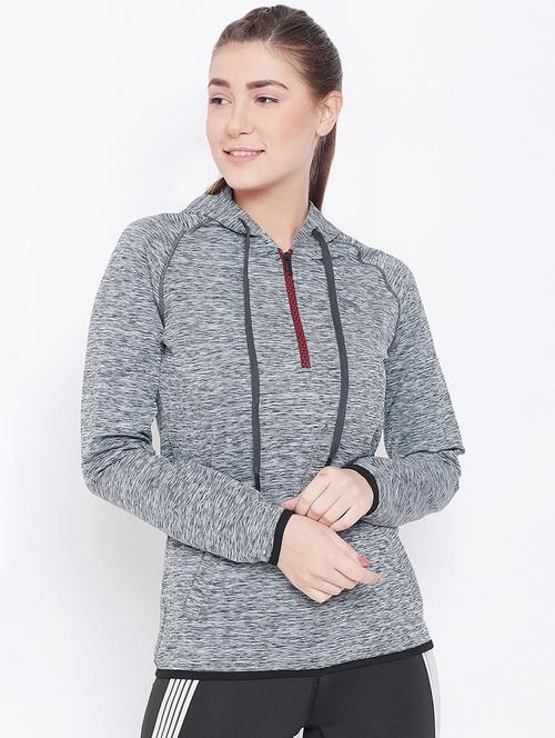 hooded neck solid sweatshirt - 16702427 - Very Small Image - 1