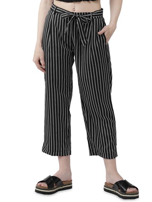 tie knot striped straight palazzo - 16703057 - Very Small Image - 1