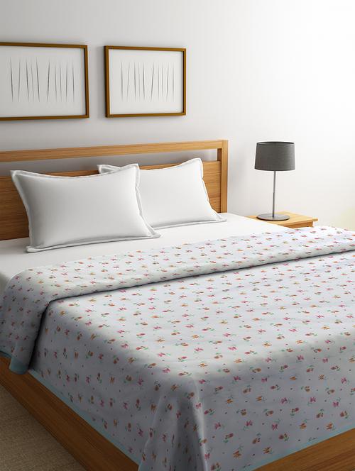 cotton floral designs reversible ac blanket/dohar - 16703086 - Very Small Image - 1