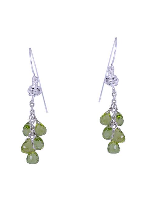 yellow silver drop earring - 16703504 - Very Small Image - 1