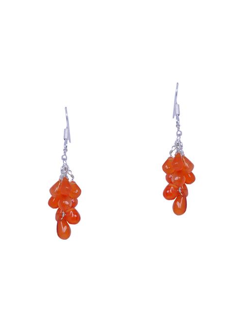 orange silver drop earring - 16703559 - Very Small Image - 1