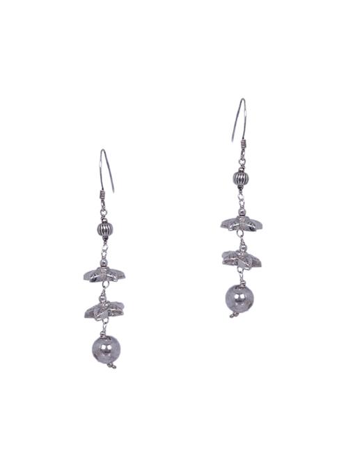 silver drop earring - 16703740 - Very Small Image - 1