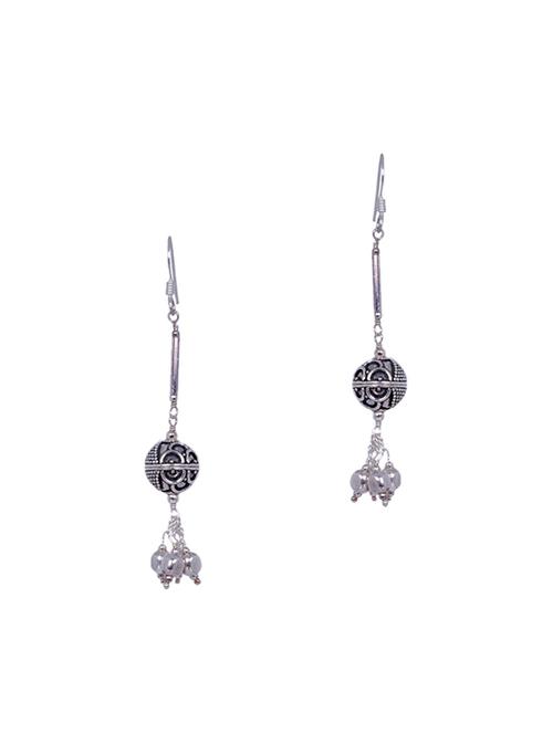silver drop earring - 16703744 - Very Small Image - 1