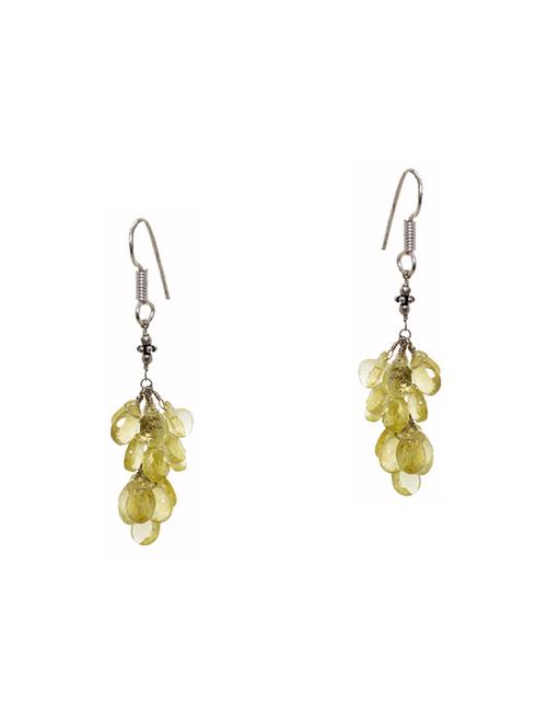 yellow silver drop earring - 16703950 - Very Small Image - 1