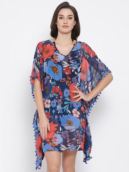 pom pom laced floral coverup - 16704720 - Very Small Image - 1