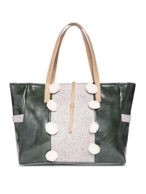 green leatherette (pu) handbag - 16706854 - Very Small Image - 1