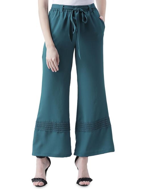tie up waist lace detail palazzo - 16708279 - Very Small Image - 1