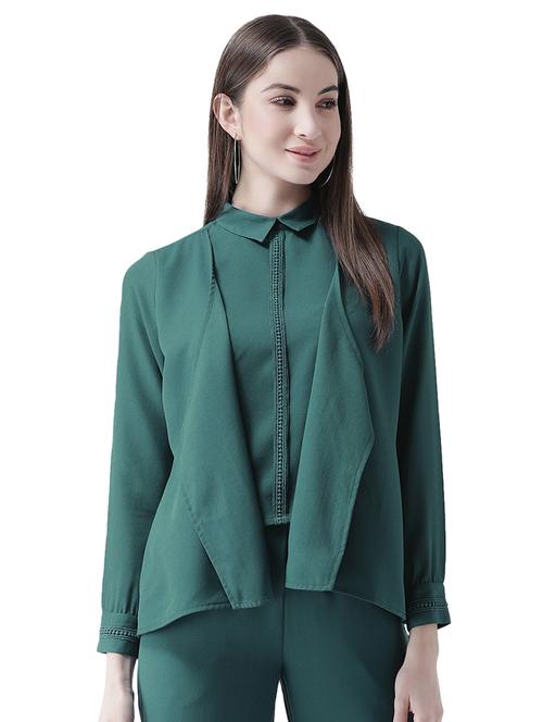 lace detail long sleeved layered top - 16708334 - Very Small Image - 1