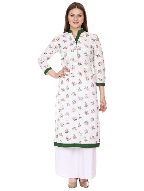 floral straight kurta - 16708765 - Very Small Image - 1