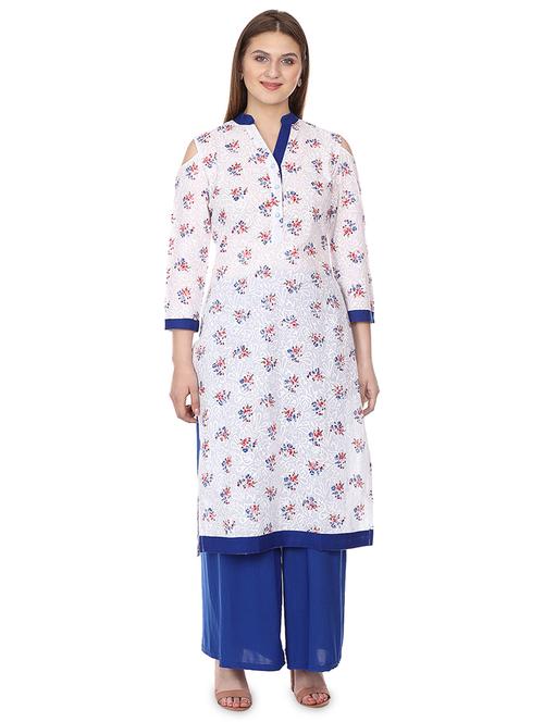 floral straight kurta - 16708778 - Very Small Image - 1