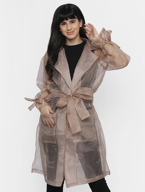 tie knot detail lapel neck jacket - 16709339 - Very Small Image - 1