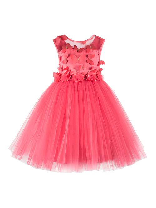 red polyester frock - 16709830 - Very Small Image - 1