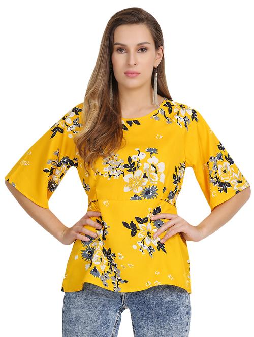 tie back floral top - 16711055 - Very Small Image - 1