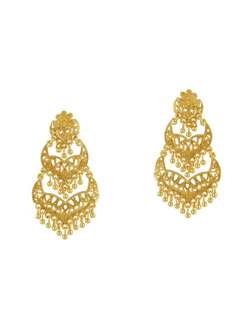 gold brass chandellier earring - 16711457 - Very Small Image - 1