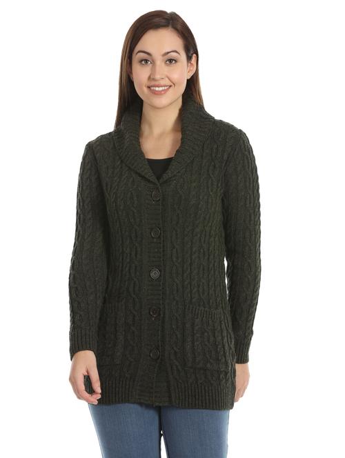 green acrylic cardigan - 16711767 - Very Small Image - 1