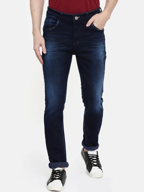 blue heavy washed denim jeans - 16711813 - Very Small Image - 1