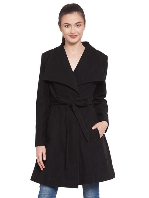 tie front trench/overcoat coat - 16711923 - Very Small Image - 1