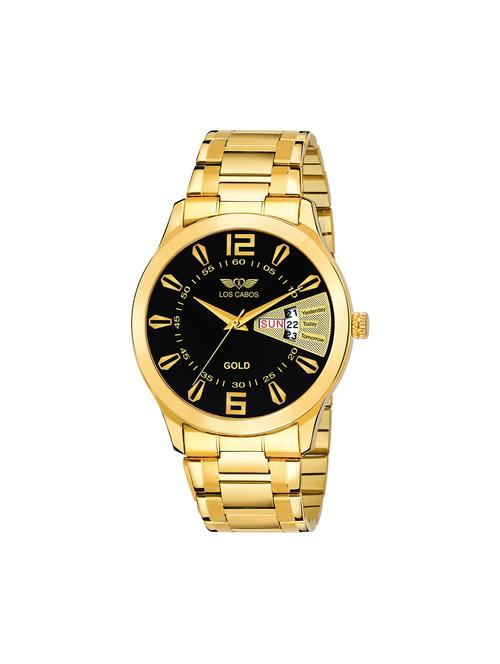 los cabos 8003 original gold plated day and date functioning watch for boys analog watch - 16711949 - Very Small Image - 1