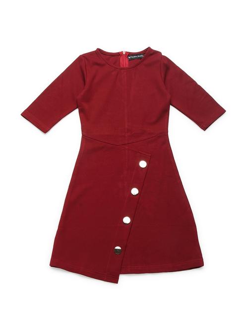 red polyester frock - 16712170 - Very Small Image - 1