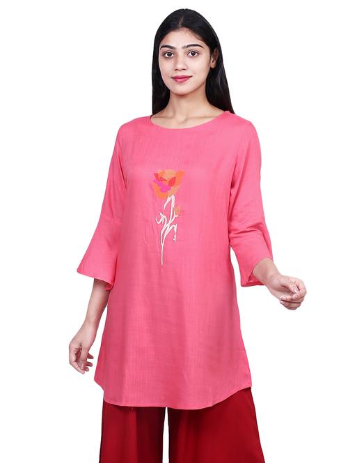 embroidered a-line kurti - 16712383 - Very Small Image - 1