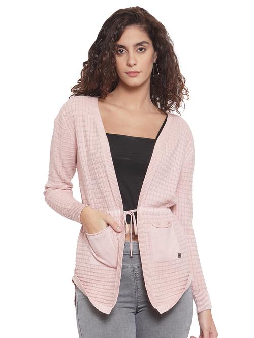 tie front woolen shrug - 16712719 - Very Small Image - 1