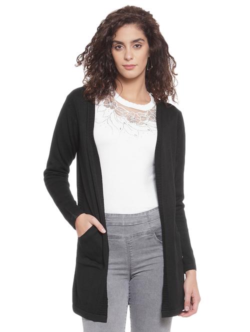 long sleeved solid shrug - 16712721 - Very Small Image - 1