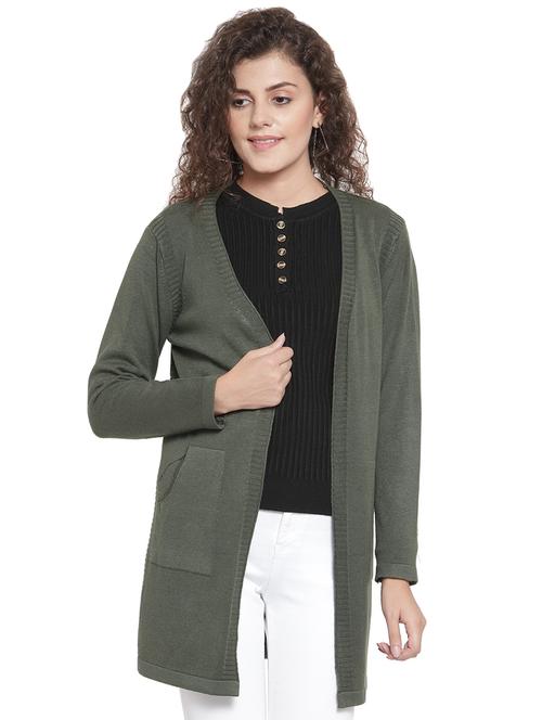 long sleeved solid shrug - 16712722 - Very Small Image - 1