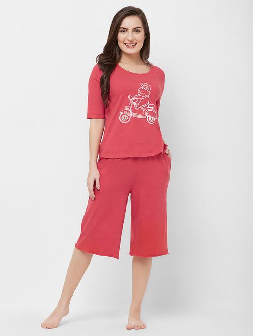 round neck quirky capri set - 16713045 - Very Small Image - 1