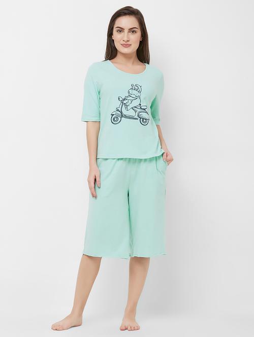 round neck quirky capri set - 16713046 - Very Small Image - 1