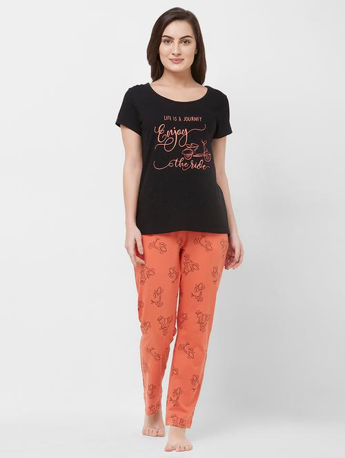 round neck quirky nightwear set - 16713065 - Very Small Image - 1