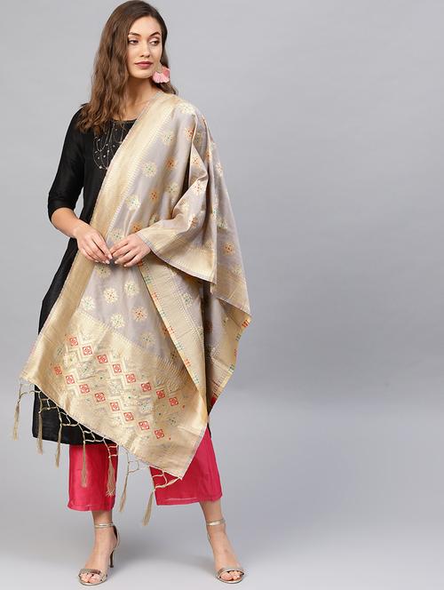 ethnic motif banarasi dupatta - 16714070 - Very Small Image - 1
