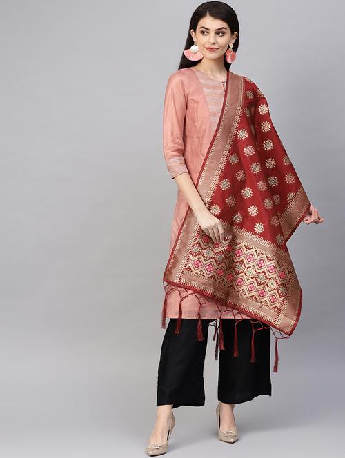 ethnic motif banarasi dupatta - 16714077 - Very Small Image - 1