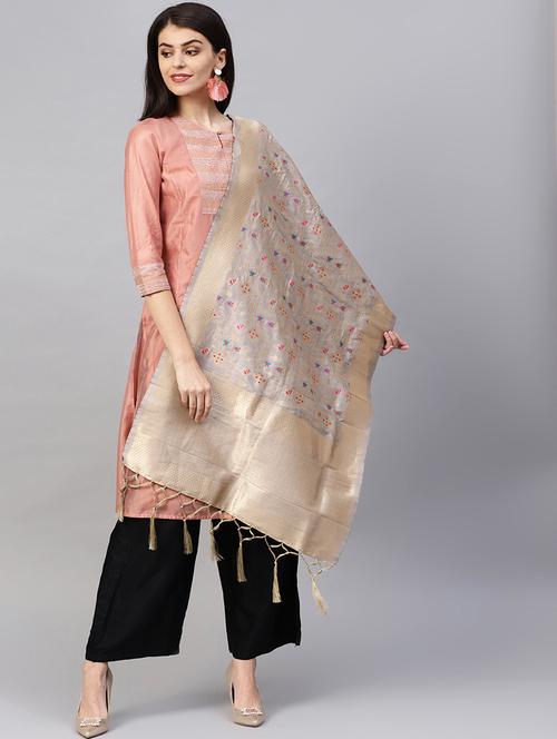 floral banarasi dupatta - 16714087 - Very Small Image - 1