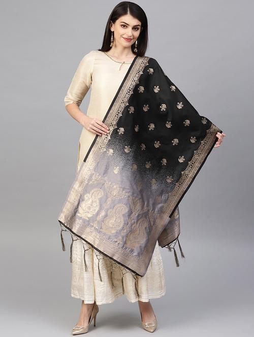 floral banarasi dupatta - 16714091 - Very Small Image - 1