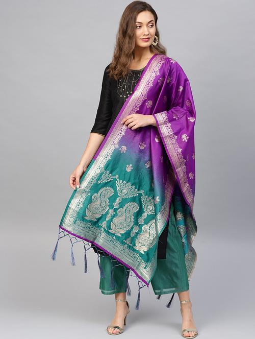 ombre banarasi dupatta - 16714100 - Very Small Image - 1