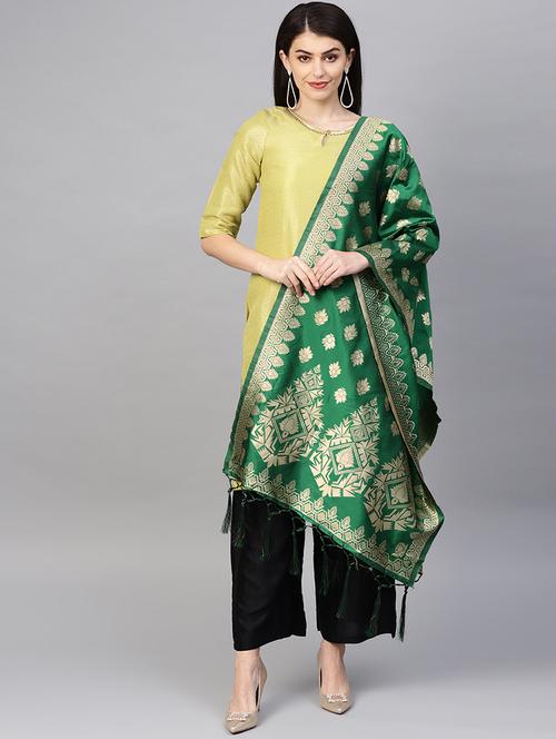 floral banarasi dupatta - 16714129 - Very Small Image - 1