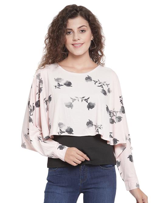 tie front boat neck floral top - 16714380 - Very Small Image - 1