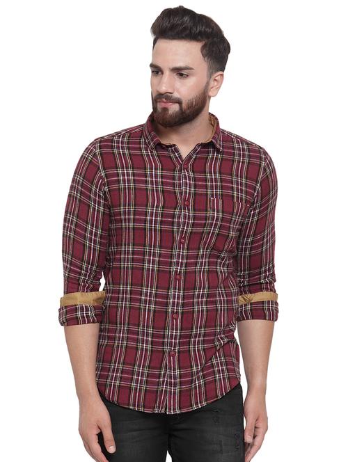 red checkered casual shirt - 16715211 - Very Small Image - 1