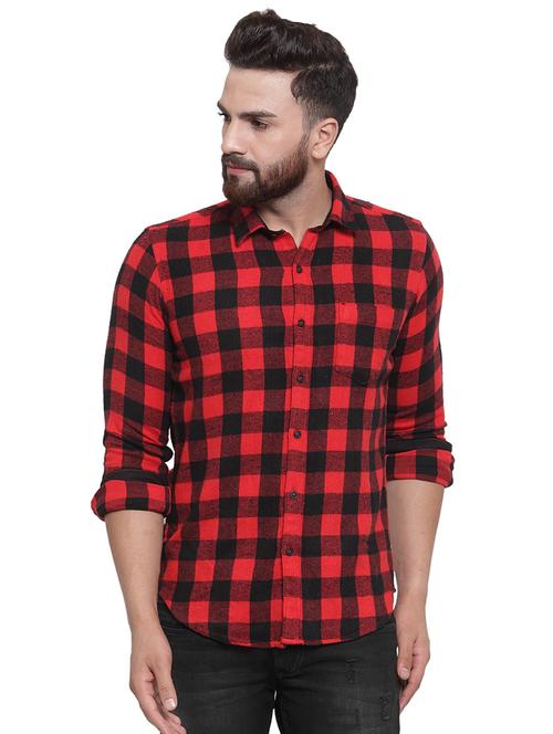 red checkered casual shirt - 16715215 - Very Small Image - 1