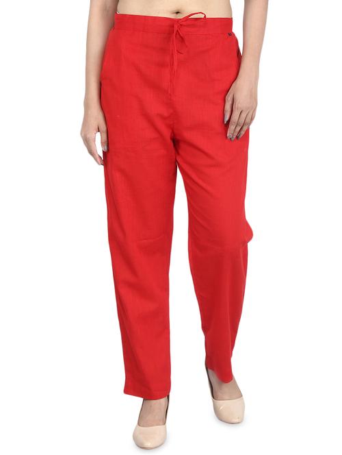 tie up waist solid palazzo - 16716213 - Very Small Image - 1