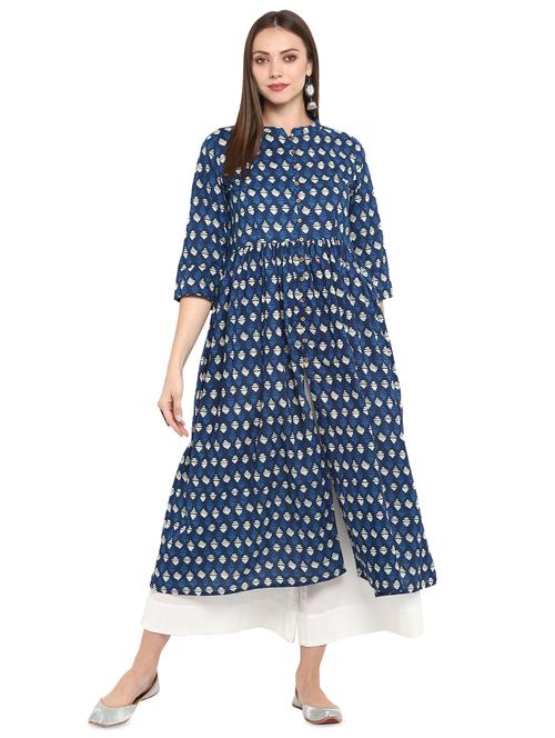 women's front slit kurta - 16717117 - Very Small Image - 1