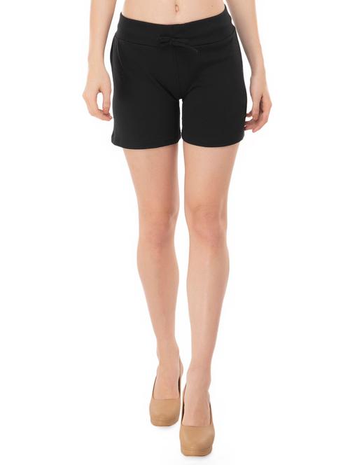drawstring waist solid shorts - 16718675 - Very Small Image - 1