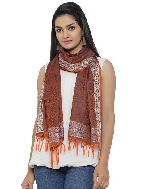 orange polyester stole - 16718834 - Very Small Image - 1