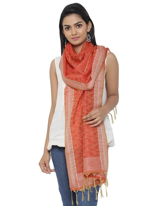 orange polyester stole - 16718855 - Very Small Image - 1