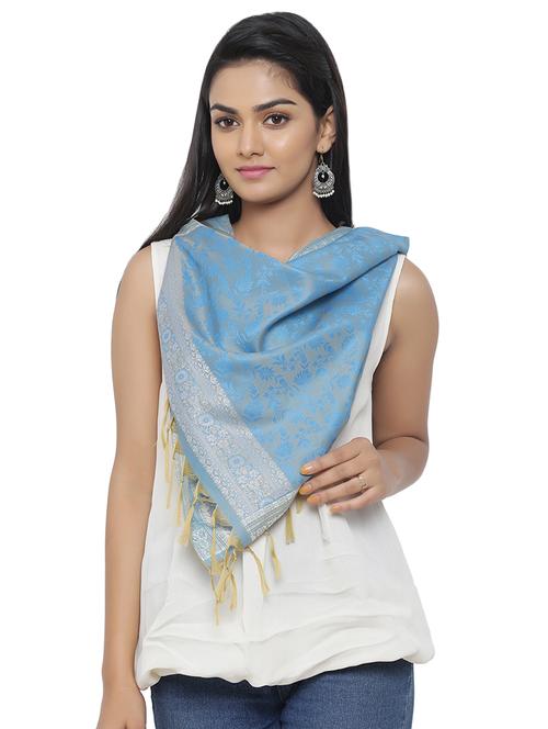light blue polyester stole - 16718856 - Very Small Image - 1