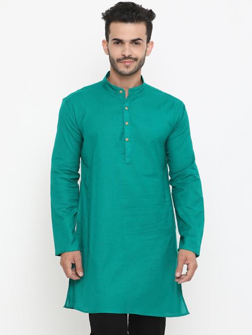 green solid medium kurta - 16718887 - Very Small Image - 1