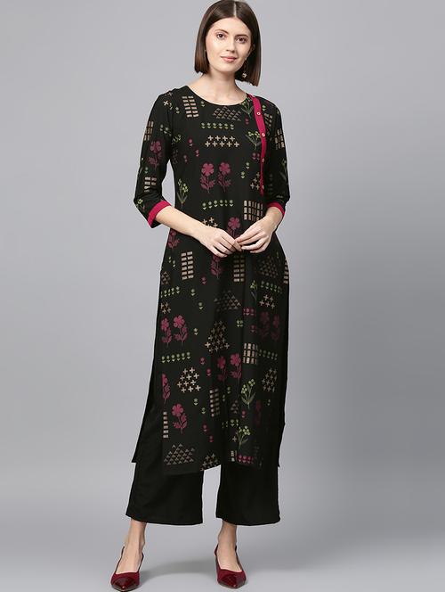 printed straight kurta - 16719787 - Very Small Image - 1