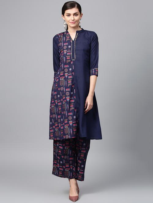 printed straight kurta - 16719802 - Very Small Image - 1