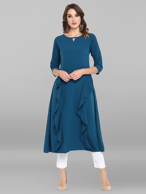 teal sola a-line kurta - 16719843 - Very Small Image - 1