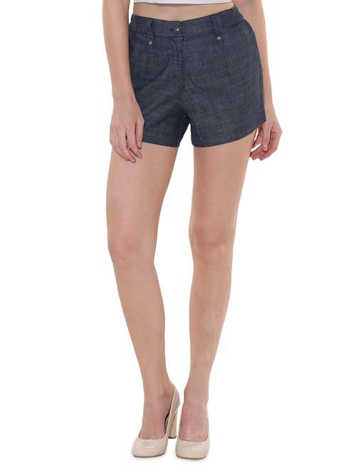 high rise pleated hot pants - 16720184 - Very Small Image - 1